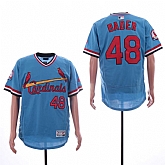 Cardinals 48 Harrison Bader Light Blue Flexbase Jersey Sguo,baseball caps,new era cap wholesale,wholesale hats